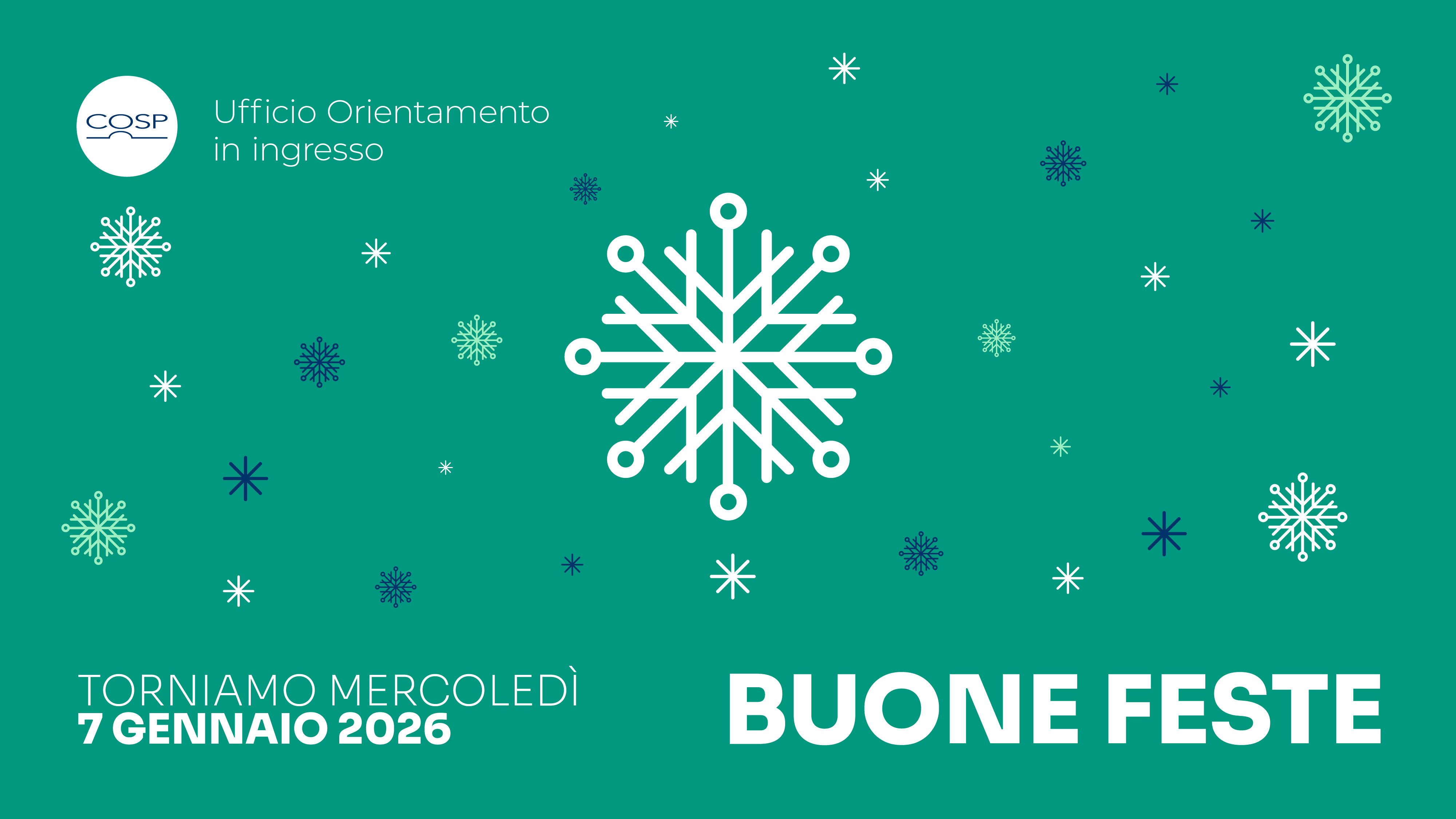 Sospensione dei servizi durante le festivita' invernali 2025/2026